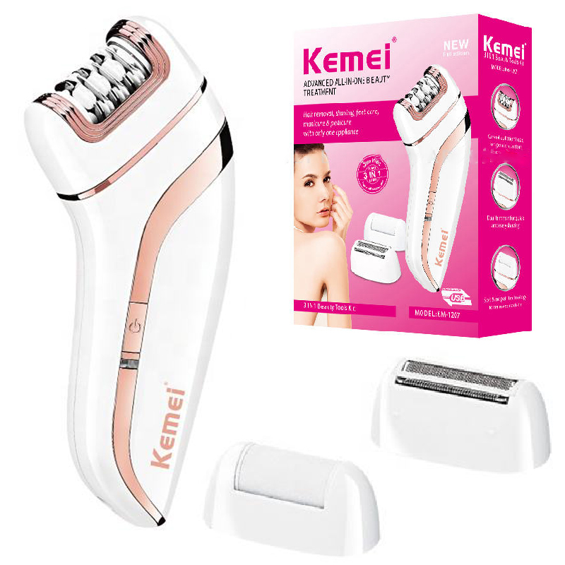 Epilator Wireless - Kemei 3in 1 전기 제모기, 얼굴