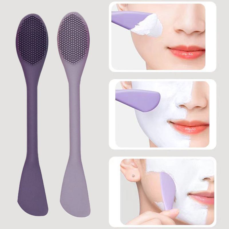 Face Mask Silicone - 휴대용 더블 헤드 페이셜 케어 브러쉬