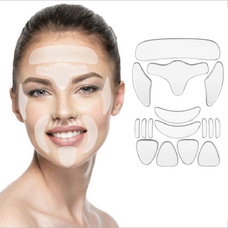 Face Mask Silicone - 재사용 가능한 실리콘 주름 방지 패치