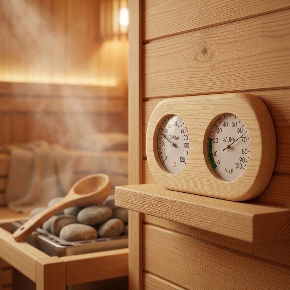 듀얼 온도 습도 게이지 Pinus Sylvestris  - Spa And Wellness Center 리뷰 및 가격