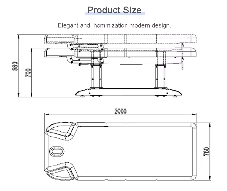 공장 맞춤형 나무 무늬 베이스 마사지 침대, 메모리 조 - Spa And Wellness Center 리뷰 및 가격