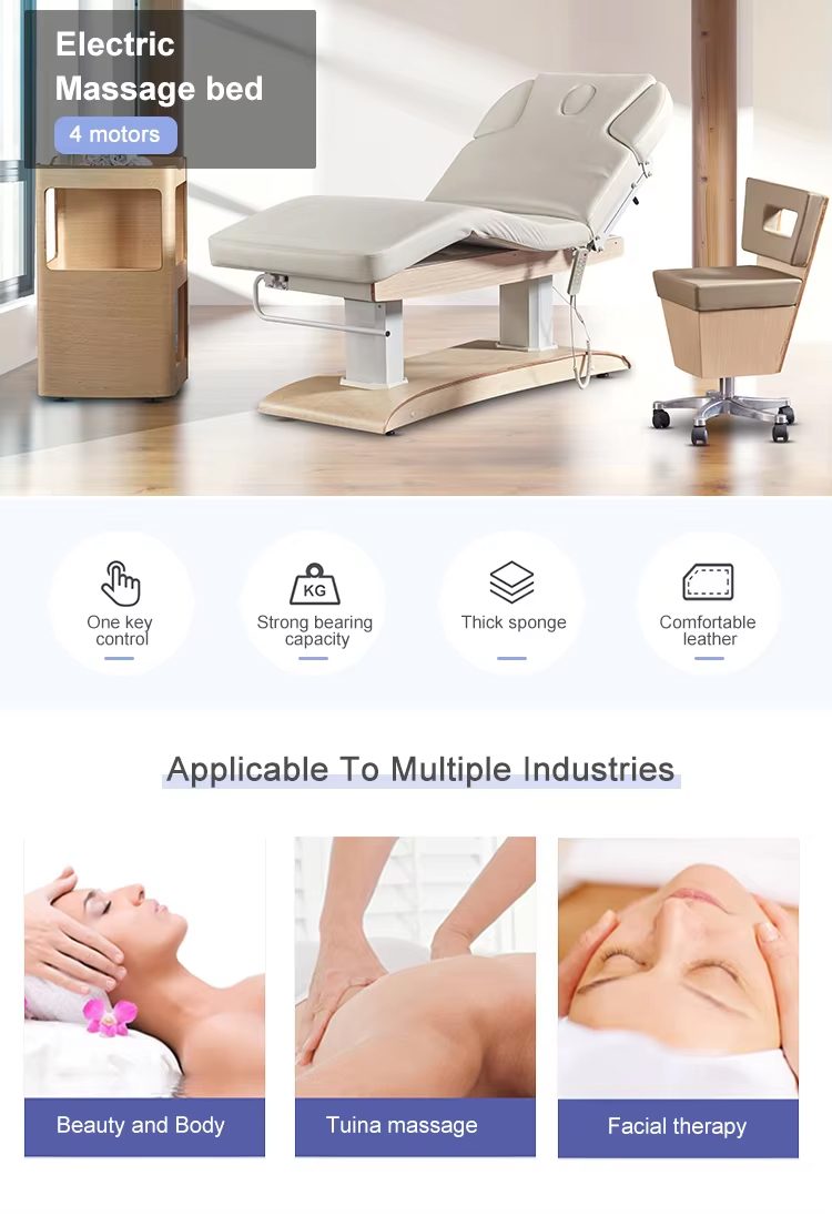 공장 맞춤형 나무 무늬 베이스 마사지 침대, 메모리 조 - Spa And Wellness Center 리뷰 및 가격